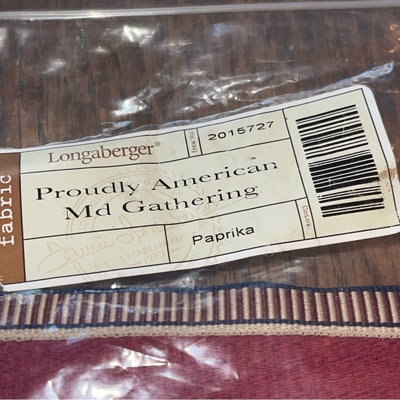 Longaberger Proudly American Med Gathering LINER ONLY #2015727 New in Bag - Picture 2 of 5